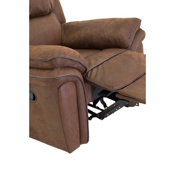 Reclinerlenestol Riverdale - Brun (Mikrofiber)