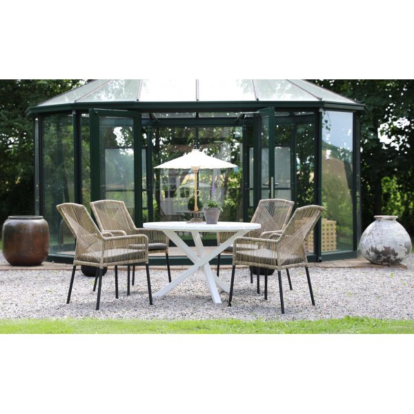 Scottsdale spisebord rundt 112 cm - Hvit Scottsdale spisebord rundt 112 cm - Hvit