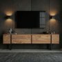 TV-stativ Orost 180 cm - Atlantic Pine/svart