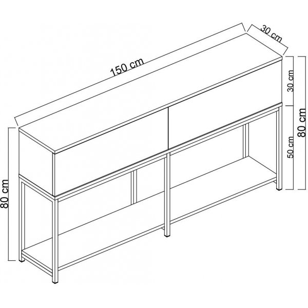 Lord skjenk - Hvit/gull Lord skjenk - Hvit/gull