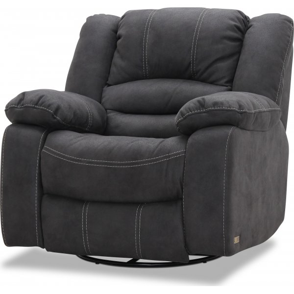 Cinema elektrisk reclinerstol med justerbar nakkesttte - Gr + Tekstilrens for mbler