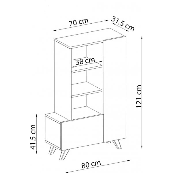 Agostina skoskap - Furu
