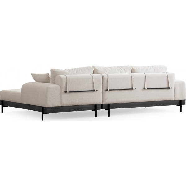 Eti divan sofa høyre - Hvit/svart Eti divan sofa høyre - Hvit/svart