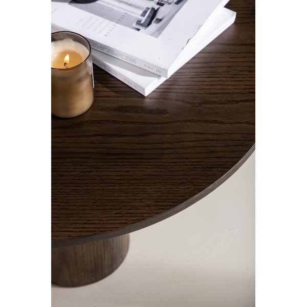 Salongbord Ø80 cm semsket skinn - Olivia Salongbord Ø80 cm semsket skinn - Olivia