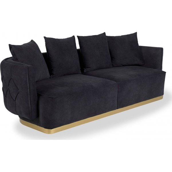 Queen 3-seters sofa - Svart