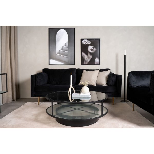 Kvsta salongbord - Svart/glass