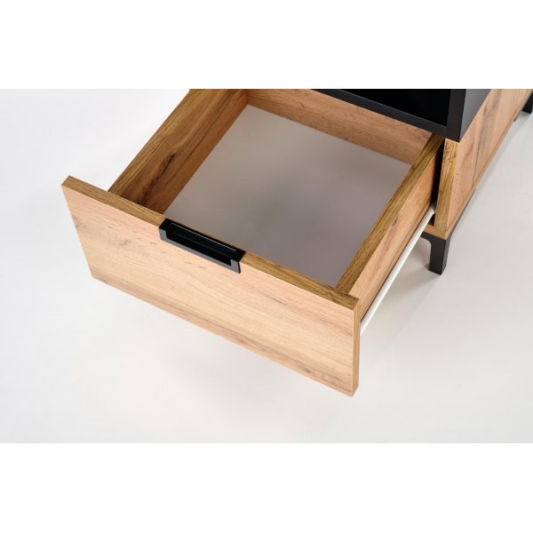 Chantelle nattbord - Eik/sort Chantelle nattbord - Eik/sort