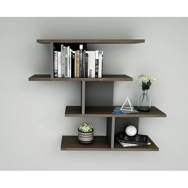 Rosie vegghylle - Antrasitt/valnøtt Rosie vegghylle - Antrasitt/valnøtt