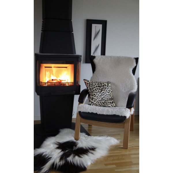 Curly freskinn - 95x55 cm - Mrkegr