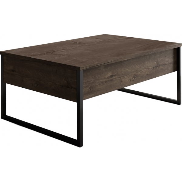 Salongbord valntt/svart 90 x 60 cm - Lux