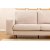 Berlin divan sofa med metallben hyre - Cream