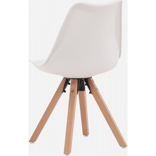 Zeno spisestuestol - Natur/hvit Zeno spisestuestol - Natur/hvit