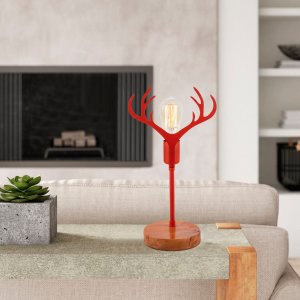 Antler bordlampe - Valntt/rd