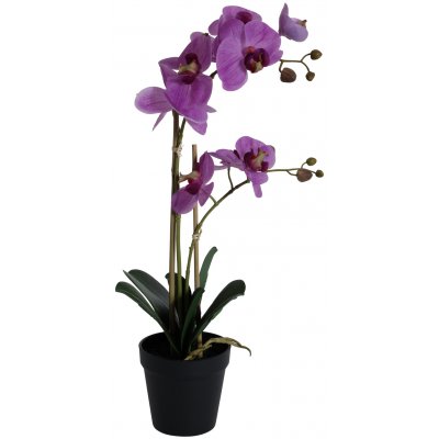 Kunstig plante - Orkid 2 stengler H54 cm - Rosa