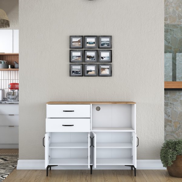 Jericho kjøkkenskap 166 - Hvit/valnøtt Jericho kjøkkenskap 166 - Hvit/valnøtt