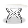 Terrazzo rundt sofabord  80 cm - Bianco Terrazzo & underdel Star svart metall