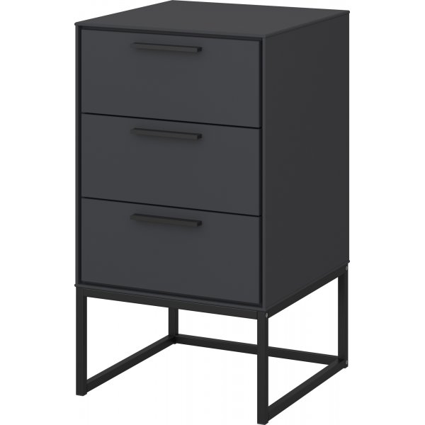 Slimline nattbord 3 - Grå/svart Slimline nattbord 3 - Grå/svart