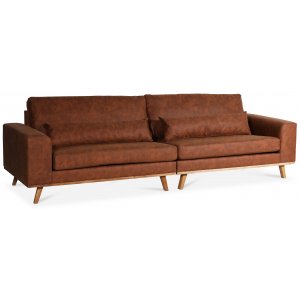 Ranger 4-seter sofa - Polyester / Oljet eik