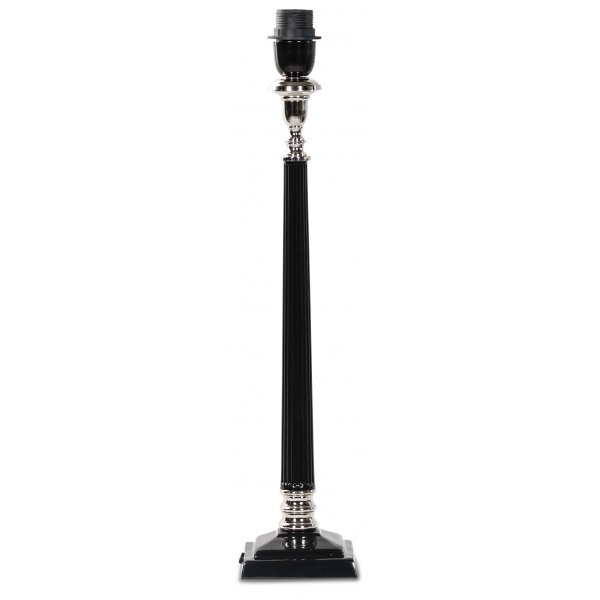 Bordlampe classik H56 cm - Svart / Slv