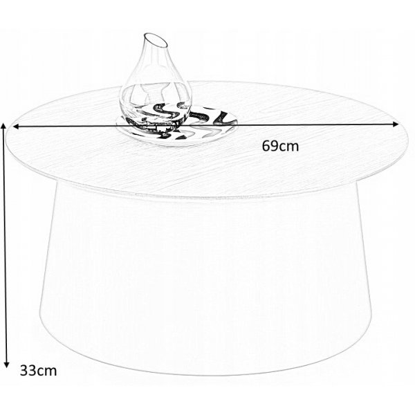 Saranda salongbord Ø69 cm - Hvit Saranda salongbord Ø69 cm - Hvit