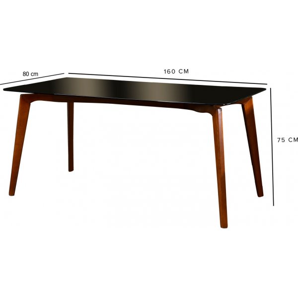 Lici spisegruppe - Valnøtt/blå Lici spisegruppe - Valnøtt/blå