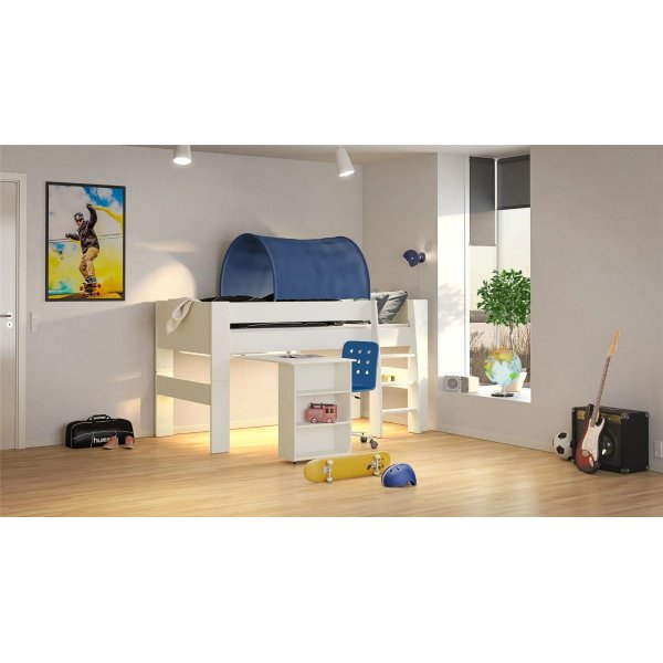 For barn loftseng 90 x 200 cm - Ren hvit For barn loftseng 90 x 200 cm - Ren hvit