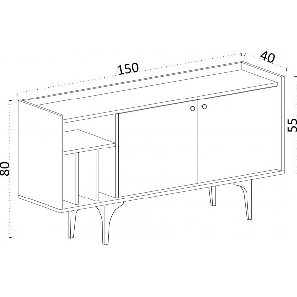 Magnetor skjenk - Hvit