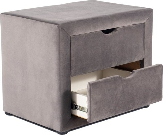 Eton 2 nattbord - Grå fløyel Eton 2 nattbord - Grå fløyel