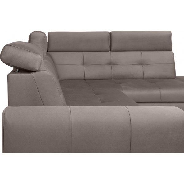 Matras hjørnesovesofa med åpen ende høyre - Grå Matras hjørnesovesofa med åpen ende høyre - Grå