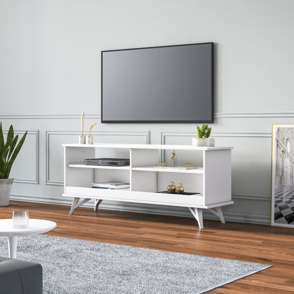 Parker mediebenk - Hvit Parker mediebenk - Hvit