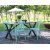 Spisegruppe Scottsdale: 150 cm grått trebord inkludert 4 stk. Bally stablebare stoler