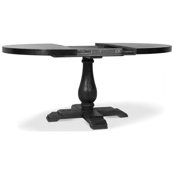 Lamier rundt uttrekkbart spisebord i svartbeiset ask Lamier rundt uttrekkbart spisebord i svartbeiset ask