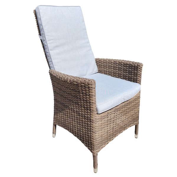 Sienna Outdoor stol med hy rygg og justerbar rygg