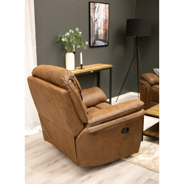 Reclinerlenestol Riverdale - Brun (Mikrofiber)