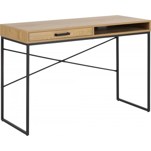 Seaford skrivebord 110 cm - Eik/svart