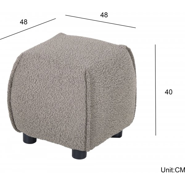 Bouclè fotskammel Bouclè fotskammel