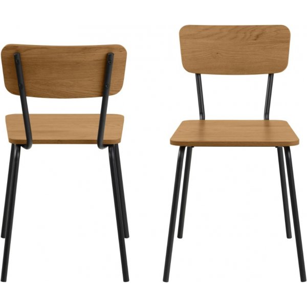 Peru spisestuestol - Eik/matt sort