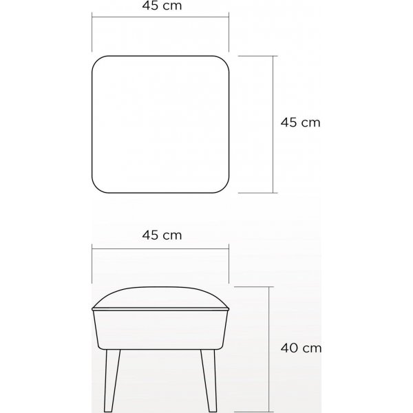 Damo puff 20 - Flerfarget Damo puff 20 - Flerfarget