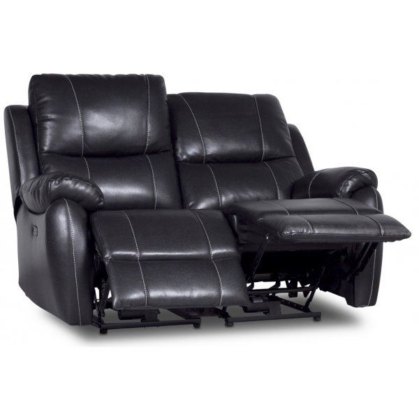 Enjoy Chicago recliner sofa - 2-seter (el) i svart kunstskinn