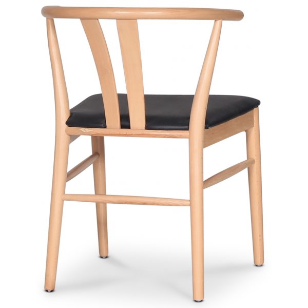 Abisko stol - Antik bok/sort PU + Møbelføtter Abisko stol - Antik bok/sort PU + Møbelføtter