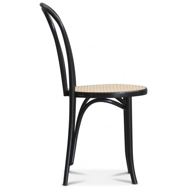 Bentwood Stol No18 klassiker - Svart med Rottingsete + Mbelftter