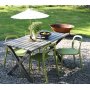 Spisegruppe Scottsdale: 150 cm grtt trebord inkludert 4 stk. Nordan stablebare stoler