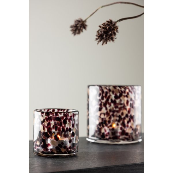 Glora lanterne Ø8 cm - Sort/Hvit Glora lanterne Ø8 cm - Sort/Hvit