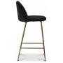 Art Velvet barstol - Svart flyel / Messing