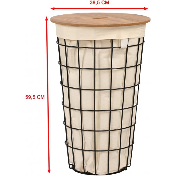 Hassel skittentøyskurv - Eik/sort Hassel skittentøyskurv - Eik/sort