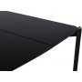 Pelle spisebord 190x90 cm - Svart / Messing