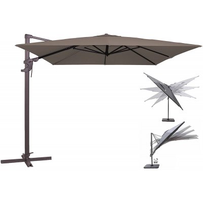 Marbella mrkegr parasoll 300x300 cm