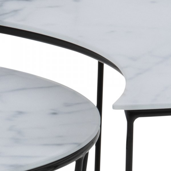 Sunmoon salongbord Ø58/76 cm - Hvit Sunmoon salongbord Ø58/76 cm - Hvit