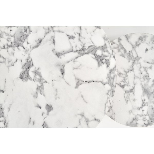 Ruffo salongbord 38/60 cm - Hvit marmor/gull