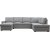 Trn gr U-sofa kabriolet med oppbevaring - vendbar + Flekkfjerner for mbler